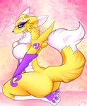 anthro breasts butt cherry_blossom exposed_breasts female flower nude plant prunus_(flower) solo wide_hips cassielink renamonpaws bandai_namco digimon canid digimon_(species) mammal renamon absurd_res digital_media_(artwork) hi_res