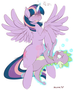 blush bodily_fluids cowgirl_position cum cum_in_uterus cum_in_vagina cum_inside cutie_mark dialogue duo ejaculation erection feathered_wings feathers female female_on_top female_penetrated feral from_front_position fur genital_fluids genitals green_eyes hair heart_symbol horn internal interspecies male male/female male_on_bottom male_penetrating male_penetrating_female multicolored_hair nude on_bottom on_top orgasm penetration penile penile_penetration penis penis_in_vagina purple_body purple_eyes purple_fur purple_hair sex simple_background straddling tail text two_tone_hair uterus vaginal vaginal_penetration vulva white_background wings young balooga friendship_is_magic hasbro my_little_pony mythology spike_(mlp) twilight_sparkle_(mlp) dragon equid equine mammal mythological_creature mythological_equine mythological_scalie scalie winged_unicorn 2013 english_text hi_res pseudo_incest_(lore)