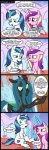 arthropod bed blue_eyes blue_hair book changeling colored_nails comic cutie_mark dialogue english_text equid equine fangs feathered_wings feathers female feral friendship_is_magic furniture glowing green_eyes hair hasbro hi_res hole_(anatomy) horn long_hair madmax magic mammal multicolored_hair my_little_pony mythological_creature mythological_equine mythology nails princess_cadance_(mlp) purple_eyes quadruped queen_chrysalis_(mlp) shining_armor_(mlp) sitting sparkles tail teeth text unicorn winged_unicorn wings