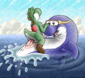 anal anal_penetration animal_genitalia animal_penis anthro anthro_on_feral anthro_penetrated anus bestiality butt cetacean_genitalia cetacean_penis cowgirl_position duo erection eyes_closed eyewear feral feral_penetrating feral_penetrating_anthro foreskin from_front_position genitals glasses green_body humanoid_genitalia humanoid_penis interspecies male male/male male_on_bottom male_on_top male_penetrated male_penetrating male_penetrating_male nude on_bottom on_top open_mouth penetration penis retracted_foreskin sex simple_background size_difference smaller_penetrated splash straddling tapering_penis water dracovar_valeford mario_bros nintendo super_mario_world aquatic cetacean dinosaur dolphin dolphin_(mario) green_yoshi mammal oceanic_dolphin prehistoric_species reptile scalie toothed_whale yoshi hi_res