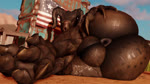 american_flag anal_ring anthro anus balls big_balls big_butt butt butt_slap genitals horn male puffy_anus seductive slap slapping_own_butt slapping_self solo united_states_of_america yellow_eyes willie_piv enclave_(fallout) fallout microsoft roblox enclaw_(willie_piv) deathclaw scalie 3d_(artwork) 3d_animation animated digital_media_(artwork) hi_res no_sound webm