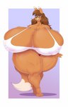 anthro areola_outline big_breasts breasts brown_hair clothed clothing dipstick_ears dipstick_tail ear_markings eyewear female glasses hair half-closed_eyes huge_breasts huge_hips huge_thighs hyper hyper_breasts hyper_hips hyper_thighs markings multicolored_ears narrowed_eyes panties shirt smile solo tail tail_markings tan_body tank_top thick_thighs topwear underwear wide_hips sbshouseofpancakes harvey_beaks nickelodeon claire_(harvey_beaks) canid canine fox mammal absurd_res digital_media_(artwork) hi_res