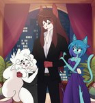anthro big_breasts breasts female group huge_breasts infidelity male male/female medium_breasts short_stack trio imacowolf luckyclau cartoon_network the_amazing_world_of_gumball konnor_(imacowolf) nicole_watterson nicole_watterson_(imacowolf) rose_(imacowolf) bovid caprine domestic_cat equid equine felid feline felis horse mammal sheep absurd_res hi_res
