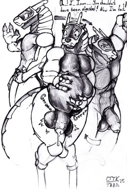after_vore anthro balls belly big_belly biofuel bodily_fluids cum excessive_cum excessive_genital_fluids fatal_vore femboy genital_fluids genitals leaking_precum machine male muscular mushy_belly overweight overweight_male penis precum rumbling_stomach solo vore weight_gain anxiousboar unitex_(anxiousboar) android robot synth_(vader-san) absurd_res hi_res sketch traditional_media_(artwork)