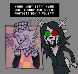 anthro antlers black_hair bottomwear business_suit clothing deer_ears doll_joints double_v_sign female gesture hair hand_gesture heterochromatic_glasses horn pencil_skirt poster_(object) red_nose scut_tail short_tail skirt solo suit sweater tail text topwear v_sign unknown_artist deltarune undertale_(series) fan_character noelle_holiday spamelle spamton_g._spamton deer mammal new_world_deer reindeer hi_res