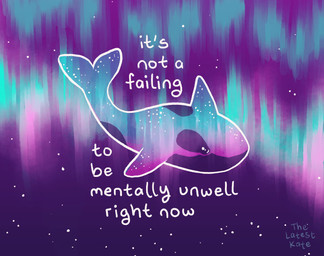 ambiguous_gender aurora_(phenomenon) blue_body cosmic_background feral fin front_view positive_message purple_body solo tail text toony the_latest_kate aquatic cetacean dolphin mammal oceanic_dolphin orca toothed_whale absurd_res digital_drawing_(artwork) digital_media_(artwork) hi_res signature