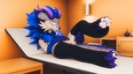 16:9 3d_(artwork) animated anthro autofellatio balls biped blender_(artwork) blender_cycles blumarshmallow blumarshmallow_(artist) clothing curling_toes digital_media_(artwork) erection eyes_closed feet genitals hi_res leg_warmers legwear licking lying male masturbation on_back oral oral_masturbation oral_penetration pawpads penetration penile penile_masturbation pink_pawpads solo tongue wickerbeast widescreen