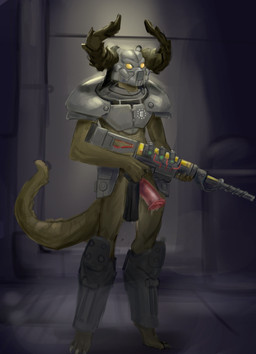 5_fingers animal_genitalia animal_penis anthro armor big_penis bodily_fluids bottomwear claws clothed clothing dripping equine_genitalia equine_penis fingers genital_fluids genitals gun half-erect horn laser_gun loincloth male muscular outside penis perspiration precum ranged_weapon solo tail weapon hecreat fallout microsoft mythology deathclaw dragon humanoid lizard mythological_creature mythological_scalie reptile scalie absurd_res hi_res