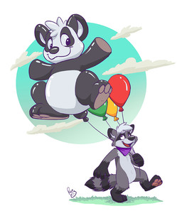 anthro balloon black_body black_fur black_tail blue_sky cheek_tuft dipstick_ears ear_markings facial_tuft featureless_crotch fur gloves_(marking) grass grey_body grey_fur grey_tail hair inflatable leg_markings looking_up male markings multicolored_ears nude open_mouth open_smile outside plant purple_eyes red_tongue sky smile socks_(marking) solo striped_markings striped_tail stripes tail tail_markings tongue tuft white_body white_fur white_hair young young_anthro young_male pandapaco mammal procyonid raccoon
