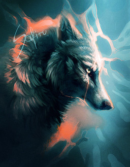 abstract_background ambiguous_gender dark feral fur scar serious side_view simple_background solo white_body white_fur safiru mythology canid canine canis domestic_dog mammal mythological_canine mythological_creature werecanid werecanine werecreature werewolf wolf bust_portrait digital_media_(artwork) digital_painting_(artwork) painting_(artwork) portrait restricted_palette