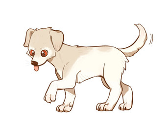 ambiguous_gender black_nose blep butt_tuft cheek_tuft facial_tuft feral floppy_ears fur glistening glistening_eyes glistening_nose grey_body grey_ears grey_fur pink_tongue red_eyes side_view simple_background solo tail tongue tongue_out tuft unsigned white_background white_body white_fur white_tail asnnonaka canid canine canis domestic_dog mammal 4:3 full-length_portrait portrait