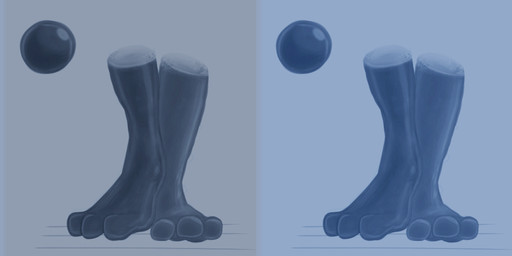 3_toes ambiguous_gender anthro ball barefoot feet foot_fetish foot_focus glistening glistening_body glistening_legs humanoid_feet nude_anthro plantigrade solo standing toes sockless_zen02 2026 2:1 digital_drawing_(artwork) digital_media_(artwork) monochrome shaded soft_shading