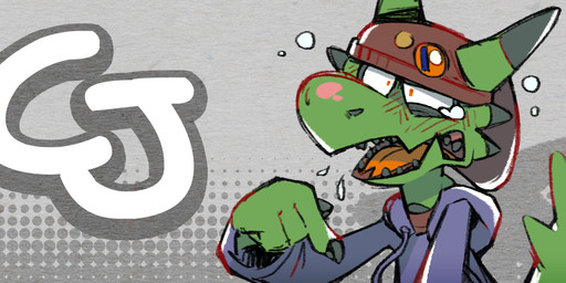 4_fingers anthro blue_clothing blue_hoodie blue_topwear blush claws clothed clothing embarrassed fingers green_body hat headgear headwear hoodie male open_mouth simple_background solo spiked_tail spikes spikes_(anatomy) tail text topwear crackajackin cj_(crackajackin) 2019 4:1 digital_media_(artwork) hi_res long_image wide_image