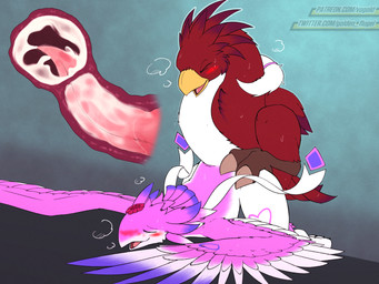 animal_genitalia animal_penis ass_up beak blush bodily_fluids breath cervical_penetration cum cum_in_uterus cum_in_vagina cum_inside cutaway duo erection feathered_wings feathers feet female female_feral female_penetrated feral feral_on_feral feral_penetrated feral_penetrating feral_penetrating_feral from_behind_position genital_fluids genitals heart_(marking) internal internal_vaginal lying male male/female male_feral male_penetrating male_penetrating_female markings on_front open_beak open_mouth panting penetration penile penile_penetration penis penis_in_vagina perching_position pink_body pink_feathers pink_penis red_body red_feathers sex simple_background sweat tail tail_coil text uterus vaginal vaginal_penetration vulva white_body white_feathers wings yellow_beak vogold final_fantasy mythology square_enix chocomage dragoina_the_lovebird avian bird chocobo dragon mythological_creature mythological_scalie scalie 4:3 digital_media_(artwork) url