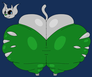 anthro big_butt black_sclera blue_eyes bottomwear butt clothing cutaway expression_cutaway green_bottomwear green_clothing green_leggings green_legwear green_nose green_pants grey_body grey_ears grey_hooves grey_tail hooves huge_butt huge_thighs hyper hyper_butt leggings legwear male pants rear_view simple_background smile solo tail thick_thighs tight_clothing torn_bottomwear torn_clothing torn_pants transparent_background darylanimates14 microsoft ori_(series) xbox_game_studios reathe_(character) guardian_spirit 2025 alpha_channel colored digital_media_(artwork) hi_res