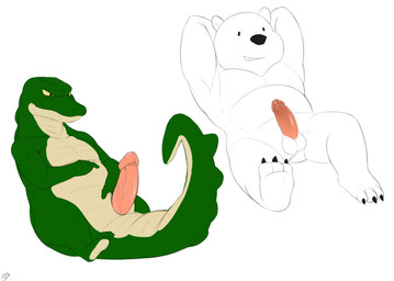 animal_genitalia anthro balls circumcised cloaca cloacal_penis erection genitals hands_behind_head humanoid_genitalia humanoid_penis hybrid_genitalia hybrid_penis male musclegut muscular nude penis plantigrade pose sheath solo tapering_penis vertical_cloaca seyrmo cartoon_network we_bare_bears ice_bear_(we_bare_bears) bear crocodile crocodilian mammal polar_bear reptile scalie ursine multiple_images pinup signature sketch_page source_request