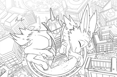 ambiguous_gender building city climbing climbing_on_another detailed_background extreme_size_difference eyes_closed feral fur group larger_ambiguous larger_feral lumiose_city macro macro_ambiguous macro_feral micro micro_on_butt micro_on_paw park path pawpads paws plant pokemon_battle prism_tower quadruped size_difference smaller_ambiguous smaller_feral smaller_human smile street_lamp street_sign tail tower tree tsitra360 nintendo pokemon eeveelution fletchling generation_1_pokemon generation_6_pokemon human jolteon mammal pokemon_(species) digital_media_(artwork) hi_res signature