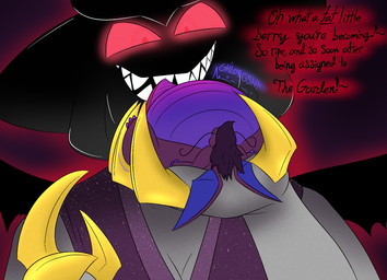 anthro belly big_belly blueberry_inflation claws duo female inflation macro purple_background red_eyes sharp_teeth simple_background teeth thatoneaceguy nintendo pokemon altered_forme_giratina dragonite generation_1_pokemon generation_4_pokemon giratina legendary_pokemon pokemon_(species) 2024 hi_res
