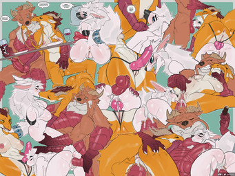 2_finger_fingering 5_fingers accessory afterglow alcohol anal anal_penetration anthro anthro_fingered anthro_fingering anthro_fingering_anthro anthro_on_anthro anthro_penetrated anthro_penetrating anthro_penetrating_anthro anus areola balls barbel_(anatomy) bdsm beverage big_breasts biped bisexual blush blush_lines bodily_fluids bondage bound breasts cigar claws closed_smile container cum cum_in_ass cum_inside cunnilingus cup dialogue doggystyle dominant dominant_female dominant_male double_penetration drinking_glass erection eyes_closed fellatio female female/female female_anthro female_fingered female_penetrated female_penetrating female_penetrating_female finger_claws fingering fingering_partner fingers flesh_whiskers from_behind_position furgonomics genital_fluids genitals glass glass_container glass_cup grin group group_sex hand_on_another's_hip hand_on_hip handjob holding_beverage holding_cigar holding_container holding_cup holding_drinking_glass holding_glass holding_object holding_wine_glass humanoid_genitalia humanoid_vulva husband_and_wife interspecies jewelry kissing knot knotted_penis looking_at_another looking_at_partner male male/female male_anthro male_fingering male_fingering_female male_penetrating male_penetrating_female married_couple mature_female mff mff_threesome mouth_closed mutual_masturbation muzzle_(object) muzzled nipples nude nude_anthro nude_female nude_male open_mouth open_smile oral orange_body penetration penile penile_penetration penis penis_in_ass penis_in_mouth penis_in_vagina plate ring sandwich_position sex sex_toy sitting smile speech_bubble spread_legs spreading strapon strapon_in_ass strapon_in_pussy strapon_sex submissive submissive_female tail tail_accessory tail_jewelry tail_ring talking_to_another talking_to_partner teeth text thick_thighs threesome tongue tongue_out toying_partner trio two_doms_one_sub vaginal vaginal_fingering vaginal_penetration vulva white_body wine wine_glass lightningwolt mythology lexi_joyhart canid canine canis dragon mammal mythological_creature mythological_scalie scalie wolf 4:3 absurd_res english_text hi_res multiple_scenes