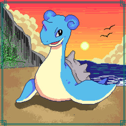 ambient_silhouette ambiguous_gender beach blue_body blue_skin border cloud countershading feral flippers group horn open_mouth plant quadruped sand sea seaside shell shell_knobs silhouette sky smile solo_focus sunset tailbutt trio water white_body white_skin valeriyfgarcia nintendo pokemon ambient_bird ambient_flier avian bird generation_1_pokemon lapras pokemon_(species) 1:1 absurd_res digital_media_(artwork) hi_res pixel_(artwork)