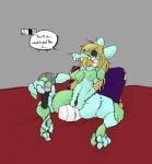 anthro bed bedding blanket blonde_hair female furniture hair nightmare_fuel penetrable_sex_toy pillow sex_toy solo pepperchan ms._n_(character) mammal murid murine rat rodent undead zombie colored