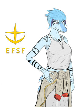 anthro arm_tattoo big_breasts blue_body blue_hair breasts clothed clothed_anthro clothed_female clothing crossgender dog_tags facial_tattoo female fingers front_view grey_eyes hair hand_on_hip humanoid_hands jewelry military mtf_crossgender necklace non-mammal_breasts pose short_hair shoulder_tattoo simple_background smile solo standing tattoo white_background dumacukr(d5214) goodbye_volcano_high ko_op_(game_developer) nick_(gvh) baryonyx dinosaur prehistoric_species reptile saurischian scalie spinosaurid theropod colored hi_res shaded