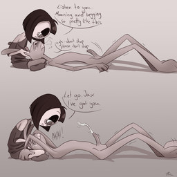 4_fingers anthro balls bedroom_eyes blush bodily_fluids breath clothed clothed/nude clothed_female clothed_humanoid clothed_male clothing cum cumshot drooling duo ear_grab ejaculation eye_contact eyes_closed feet female fingers genital_fluids genitals gentle_femdom hands-free leaking_cum let_it_all_out looking_at_another male male/female moan motion_lines narrowed_eyes nude nude_anthro nude_male orgasm orgasm_face penis praise praise_kink saliva seductive shaking skinny skinny_anthro skinny_male speech_bubble tears throbbing throbbing_penis thumping thumping_foot screaming_alice glitch_productions the_amazing_digital_circus jax_(tadc) pomni_(tadc) humanoid lagomorph leporid mammal rabbit 1:1 hi_res
