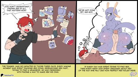 anthro big_butt big_penis bottomwear breasts butt clothing dialogue dream duo erection eyelashes female fingerless_gloves freckled_breasts freckled_butt freckled_face freckled_shoulders freckles genitals gloves hair handwear long_eyelashes male meme_face motion_lines pants patreon_logo penis purple_body red_hair shirt shortstack shortstack_female text topwear tibbs ambient_among_us among_us innersloth nintendo patreon pokemon generation_9_pokemon human mammal paldean_form paldean_wooper pokemon_(species) regional_form_(pokemon) shiny_pokemon 2025 absurd_res comic digital_media_(artwork) english_text hi_res