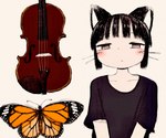 ambiguous_gender bowed_string_instrument clothed clothing duo female feral musical_instrument string_instrument violin whiskers jogasakiya animal_humanoid arthropod butterfly cat_humanoid felid felid_humanoid feline feline_humanoid humanoid insect lepidopteran mammal mammal_humanoid monarch_butterfly 2022 hi_res