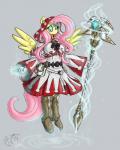 2014 4:5 anthro anthrofied blackmorass clothed clothing crossover equid equine feathered_wings feathers female final_fantasy final_fantasy_xiv fluttershy_(mlp) friendship_is_magic fur gloves glowing grey_background hair handwear hasbro hi_res holding_object long_hair mage_(final_fantasy) magic mammal my_little_pony mythological_creature mythological_equine mythology pegasus pink_hair simple_background solo square_enix white_mage_(final_fantasy) wings yellow_body yellow_feathers yellow_fur
