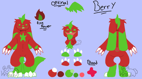 anthro blue_background buckteeth chest_tuft claws feathered_wings feathers finger_claws fire fur green_body green_eyes green_fur green_tail green_tongue green_wings head_tuft male navel red_body red_fur simple_background tail teeth toe_claws tongue tongue_out tuft wings maplewall berry_(maplewall) lagomorph leporid mammal rabbit 2023 animated digital_drawing_(artwork) digital_media_(artwork) hi_res model_sheet short_playtime watermark