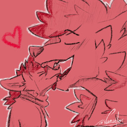 anthro bite duo hair kissing love male male/male red_hair size_difference size_play text vansifoxarts mythology whiteskill_family dylan_whiteskill_(thatwereboy) vansifox_(vansifoxarts) canid canine fennec_fox fox mammal mythological_canine mythological_creature true_fox werecanid werecanine werecreature werewolf 1:1 absurd_res english_text hi_res huge_filesize monochrome