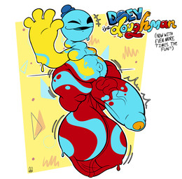 balls belly big_balls big_penis genitals huge_balls huge_penis hyper hyper_balls hyper_genitalia hyper_penis male moobs navel outie_navel overweight penis sitting solo text varmbnuuy mob_entertainment poppy_playtime doey_the_doughman_(poppy_playtime) clay_creature humanoid 2025 absurd_res english_text hi_res