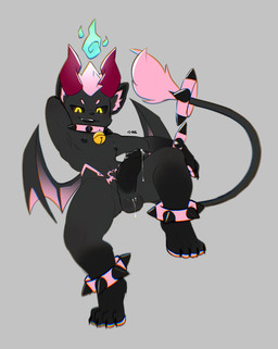 accessory anklet anthro athletic balls bell bell_collar black_claws black_nipples black_nose black_penis black_sclera blue_body blue_fur bodily_fluids claws collar darkened_genitalia darkened_penis dripping erection front_view fur furgonomics genital_fluids genitals grey_background hair hand_behind_head horn humanoid_genitalia humanoid_penis inner_ear_fluff jewelry legband looking_at_viewer lying male male_anthro membrane_(anatomy) membranous_wings nipples nude on_back open_mouth open_smile penis pink_hair pose precum precum_drip red_horn ring short_hair simple_background smile solo spiked_anklet spiked_collar spiked_legband spikes spread_legs spreading tail tail_accessory tail_jewelry tail_ring tail_tuft tuft wings womb_tattoo yellow_eyes himacat trix_(littletrixter) demon felid feline mammal 2024 absurd_res full-length_portrait hi_res portrait