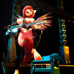 anthro breasts electric_guitar female genitals guitar hooves mostly_nude musical_instrument nipples open_mouth plucked_string_instrument solo stage string_instrument vulva wings pchelkash pchelkash_(modeler) fender_musical_instruments_corporation friendship_is_magic hasbro my_little_pony mythology stratocaster caffeine_creamaccina equid equine mammal mythological_creature mythological_equine pegasus 1:1 2023 3d_(artwork) absurd_res digital_media_(artwork) hi_res