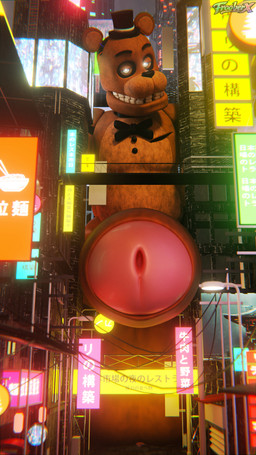 accessory advertisement anthro asia balls big_balls big_butt big_penis bodily_fluids bow_tie brown_body brown_fur building bus butt city cityscape clothed clothed_male clothing cloud cock_ring cock_vore commercial_vehicle day exhibitionism foreskin fur genitals happy hat headgear headwear huge_balls huge_penis hyper hyper_balls hyper_genitalia hyper_penis imminent_vore japan jewelry light logo looking_at_another looking_pleasured machine macro male neon_lights nude nude_macro nude_male outside penile penis penis_accessory penis_jewelry public public_nudity road_sign seductive sign sky skyscape skyscraper solo store sunlight teeth text thick_thighs tokyo tongue vehicle vein veiny_penis vore window frooberx spacebaron_(modeler) five_nights_at_freddy's five_nights_at_freddy's_2 scottgames freddy_(fnaf) withered_freddy withered_freddy_(fnaf) animatronic bear mammal robot 2026 3d_(artwork) 9:16 artist_logo colored digital_media_(artwork) hi_res japanese_text widescreen