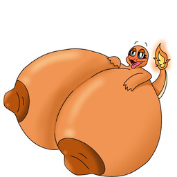 ambiguous_form areola aroused aroused_smile big_areola big_breasts breasts claws erect_nipples eyeliner fangs female fire huge_areola huge_breasts hyper hyper_areola hyper_breasts looking_at_viewer makeup nipples open_mouth orange_body orange_skin raised_tail reptile_tail smile solo tail teeth tongue tongue_out dan_34 nintendo pokemon charsa_(dan_34) fan_character charmander generation_1_pokemon pokemon_(species) reptile scalie 1:1 hi_res