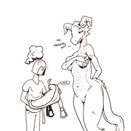 anthro armor big_breasts breast_squish breasts clothed clothed/nude clothed_male clothing covering covering_breasts covering_self dialogue duo female headgear helmet larger_anthro larger_female looking_at_another male navel non-mammal_breasts nude saddle size_difference smaller_human smaller_male squish tail thick_thighs deltav european_mythology mythology dragon human mammal mythological_creature mythological_scalie scalie western_dragon wingless_dragon 1:1 hi_res