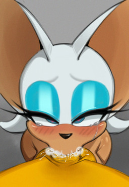 anthro balls big_ears big_penis black_nose blowjob_face blush bodily_fluids cum cum_in_mouth cum_inside duo eyelashes female female_penetrated first_person_view genital_fluids genitals high-angle_view huge_penis looking_at_viewer male male/female male_penetrating male_penetrating_female narrowed_eyes oral oral_penetration penetration penis saliva sex tears grimy291 sega sonic_the_hedgehog_(series) rouge_the_bat bat mammal 2025 hi_res