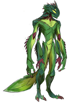 2_toes 3_fingers 4_arms 4_eyes ambiguous_gender anthro claws feet fingers green_body multi_arm multi_eye multi_limb nude simple_background solo tail toes maxspite arthropod insect symbiote 2021 absurd_res digital_media_(artwork) full-length_portrait hi_res portrait