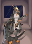 armor melee_weapon not_furry sword tail weapon mythology kronas dragon mythological_creature mythological_scalie scalie synth_(vader-san) absurd_res hi_res