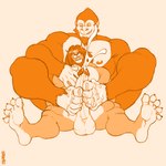 5_toes anthro balls big_balls big_muscles big_penis bodily_fluids claws cum cum_on_feet cumshot duo ejaculation erection feet foot_fetish foot_play footjob fur genital_fluids genitals grin humanoid_feet humanoid_genitalia humanoid_penis male male/male muscular muscular_anthro muscular_male nipples nude open_mouth orgasm pecs penis plantigrade sex size_difference smile soles spread_toes toe_claws toes two-footed_footjob modem_redpill modem_(character) ape felid feline gorilla haplorhine hybrid lion lynx mammal pantherine primate 1:1 absurd_res hi_res monochrome orange_and_white