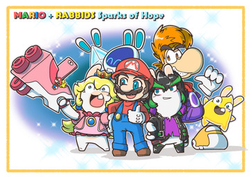 ambiguous_gender amethyst_(gem) anthro arms_bent belt big_nose black_boots black_clothing black_eyebrows black_facial_hair black_footwear black_handwear black_jacket black_mittens black_mustache black_topwear blonde_hair blue_body blue_clothing blue_ear_piercing blue_eyes blue_inner_ear blue_overalls boots border bottomless bottomless_anthro bottomless_female brown_clothing brown_footwear brown_hair brown_shoes button_(fastener) cellphone clothed clothed_anthro clothed_female clothed_human clothed_humanoid clothed_male clothing conjoined_eyes crown ear_piercing electronics eyebrow_through_hair eyebrows facial_hair featureless_crotch featureless_face featureless_feet featureless_limbs feet female female_anthro floating_ears floating_hands floating_torso footwear fully_clothed fully_clothed_human fully_clothed_male gem gesture green_belt green_eyebrows grey_outline grey_tongue group gun hair hand_gesture hand_on_hip hand_on_own_hip handwear happy headgear holding_gun holding_object holding_ranged_weapon holding_weapon hoodie jacket keychain larger_anthro larger_female larger_human larger_humanoid larger_male lidded_eyes light machine male mitten_hands mittens mustache noseless nude_ambiguous open_belt open_clothing open_jacket open_mouth open_smile open_topwear orange_eyes outline overalls phone piercing pink_clothing pink_shirt pink_tongue pink_topwear purple_clothing purple_ear_piercing purple_hoodie purple_shirt purple_topwear ranged_weapon red_clothing red_shirt red_topwear ruby_(gem) sapphire_(gem) screen screen_face shirt shoes short_hair short_legs simple_background size_difference smaller_ambiguous smaller_anthro smaller_female smaller_human smaller_male smile sparkles spiky_hair taking_picture taking_selfie tan_eyelids text thick_eyebrows thumbs_up title tongue toothy_grin topwear torn_clothing torn_shirt torn_topwear translucent translucent_hair weapon yellow_body yellow_border yellow_clothing yellow_footwear yellow_shoes yellow_skin charisuke mario_bros mario_plus_rabbids_kingdom_battle mario_plus_rabbids_sparks_of_hope nintendo raving_rabbids rayman_(series) ubisoft beep-0 edge_(mario_plus_rabbids) jeanie_(mario_plus_rabbids) mario rabbid_peach rayman starburst_(mario_plus_rabbids) human humanoid lagomorph mammal rabbid raypeople_(rayman) robot spark_(mario_plus_rabbids) 2023 absurd_res colored crossover digital_drawing_(artwork) digital_media_(artwork) english_text hi_res japanese_description lighting shaded