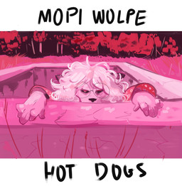 5_fingers abstract_background album_redraw ambiguous_gender anthro black_nose black_sclera concrete detailed_background dirty eyewear fingers fur glare glasses hair hands_on_ground long_sleeves looking_at_viewer mane medium_hair messy_hair outside peek pink_body pink_fur pink_hands pink_lighting reaching_towards_viewer red_eyes red_sleeves round_glasses solo text white_hair wisgoat frank_zappa mopi_wolpe_(wisgoat) canid canine canis domestic_dog felid lion mammal pantherine 2026 colored_line_art colored_sketch colorful_theme english_text headshot_portrait hi_res portrait shaded sketch warm_colors