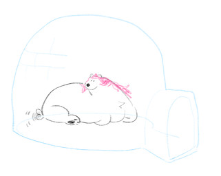 anthro female feral fur hair igloo obese obese_anthro obese_female overweight overweight_anthro overweight_female pawpads pink_hair semi-anthro simple_background solo tail tail_motion tailwag white_background white_body white_fur twistcmyk noelle_(twistcmyk) bear mammal polar_bear ursine 2025 digital_drawing_(artwork) digital_media_(artwork) english_description portrait sketch