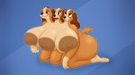 3_breasts 3_heads 3_legs anthro big_breasts big_butt breasts butt female huge_breasts huge_butt multi_breast multi_head multi_leg multi_limb nipples nude theyton disney lady_and_the_tramp lady_(lady_and_the_tramp) bird_dog canid canine canis cocker_spaniel domestic_dog hunting_dog mammal spaniel hi_res