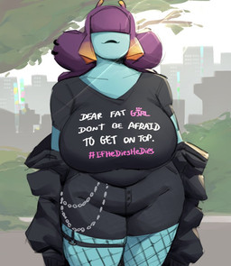 antennae_(anatomy) big_breasts black_bottomwear black_clothing black_shirt black_shorts black_t-shirt black_topwear blue_body bottomwear breasts chain_accessory city clothed clothed_female clothed_humanoid clothing curvy_figure detailed_background eyeless female female_humanoid fishnet_clothing fishnet_legwear front_view furgonomic_piercing furgonomics huge_breasts legwear lens_flare lips mouth_closed piercing pink_text plant pseudo_hair purple_pseudo_hair shirt shorts slightly_chubby slightly_chubby_female slightly_chubby_humanoid solo standing t-shirt text text_on_t-shirt topwear tree white_text rekkadraws sevin_(rekkadraws) animal_humanoid gastropod gastropod_humanoid humanoid mollusk mollusk_humanoid slug_humanoid 2026 digital_drawing_(artwork) digital_media_(artwork) english_text portrait three-quarter_portrait