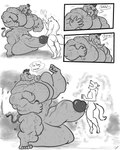 4:5 anthro attribute_theft balls big_balls big_biceps big_muscles big_pecs canid canine canis comic dialogue digital_drawing_(artwork) digital_media_(artwork) draining duo elephant elephantid english_text furgonomics furry-specific_piercing genitals growth hi_res huge_balls huge_muscles huge_pecs hyper hyper_balls hyper_genitalia hyper_pecs male male/male mammal mohawk muscle_growth muscle_theft muscular muscular_anthro muscular_arms muscular_male pecs penetration penile penile_penetration penis penis_in_penis piercing proboscidean shrinking size_difference size_transformation text thick_thighs transformation uniparasite urethral urethral_penetration vain weak wolf xythan_(character)