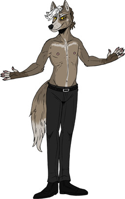 anthro belt black_belt black_bottomwear black_clothing black_footwear black_nose black_pants black_shoes bottomwear brown_body brown_fur brown_hair brown_tail claws closed_smile clothed clothing eyebrows finger_claws footwear front_view fur grey_body grey_fur grey_tail hair male mouth_closed multicolored_hair narrowed_eyes pants ring_(jewelry) shoes simple_background smile solo standing tail topless two_tone_hair unsigned white_background white_eyebrows white_hair swampjaws kenneth_goodwin canid canine canis mammal red_wolf wolf absurd_res full-length_portrait hi_res portrait