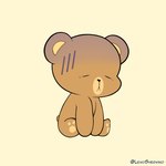 brown_body brown_fur brown_pawpads depression fur male pawpads sad simple_background solo tail yellow_background sherwind52 milkmochabear mocha_(milkmochabear) bear brown_bear grizzly_bear mammal ursine 1:1 hi_res signature